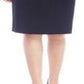 Vestido feminino Kasper sem mangas com decote em joia e comprimento até o joelho, preto, tamanho 24W