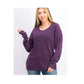 Karen Scott Suéter Feminino com Acabamento em Canelado e Textura com Listras Roxo tamanho 0X