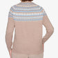 Suéter feminino Alfred Dunner Missy Dover Cliffs Flo Open Bege tamanho GG