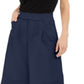 Calça feminina de cintura alta com pregas frontais e pernas largas, tamanho 6, azul, da INC International Concepts