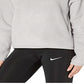 Blusa Nike Therma Cowl Cozy Feminina Cinza Tamanho Grande