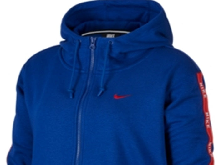 Moletom com capuz Nike Plus Sportswear Logo Zip Feminino Azul Tamanho X-G
