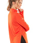 Camiseta de corrida Nike Swoosh Half Zip feminina, laranja, tamanho pequeno