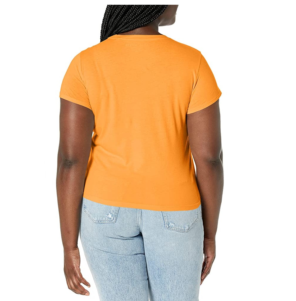 Camiseta feminina Guess com estampa de logotipo e manga curta para bebês, tamanho médio, salamandra