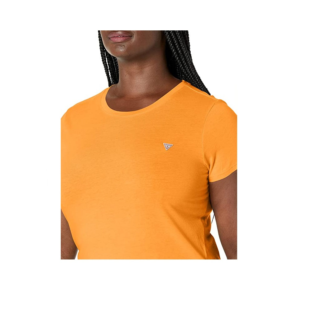 Camiseta feminina Guess com estampa de logotipo e manga curta para bebês, tamanho médio, salamandra