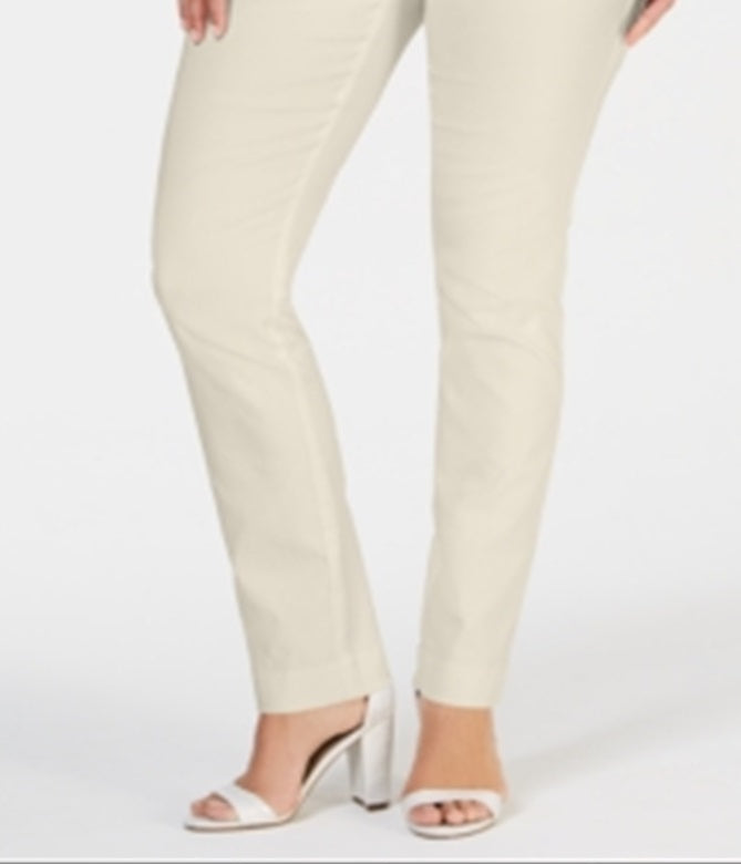 Calça feminina Charter Club Cambridge Skinny com controle de barriga, marrom, tamanho 12 S