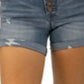 Shorts jeans com punho desgastado Indigo Rein Junior's Azul Tamanho 9