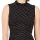 Vestido justo com elástico e bolinhas Calvin Klein feminino, preto, tamanho 8