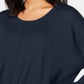 Suéter feminino com bainha amarrada, azul, tamanho P, da Style &amp; Co