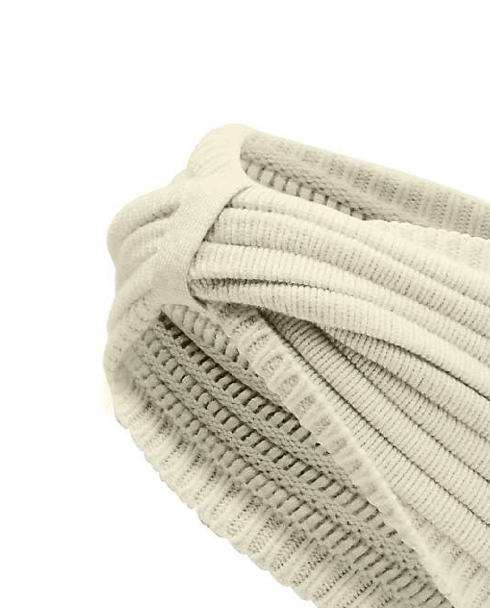 Faixa de cabeça de malha canelada masculina The North Face, branca, tamanho regular