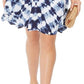 Vestido rodado estilo &amp; co feminino tie-dye com ombros descobertos, azul, tamanho pequeno P