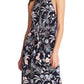1.STATE Vestido de coquetel feminino com amarração frontal e alças finas, azul