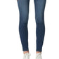Calça jeans skinny feminina Joe's Jeans com frente em V, azul, tamanho 29