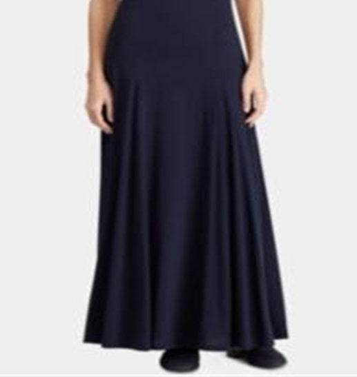Vestido longo camiseta gola U feminino Ralph Lauren azul tamanho X-S