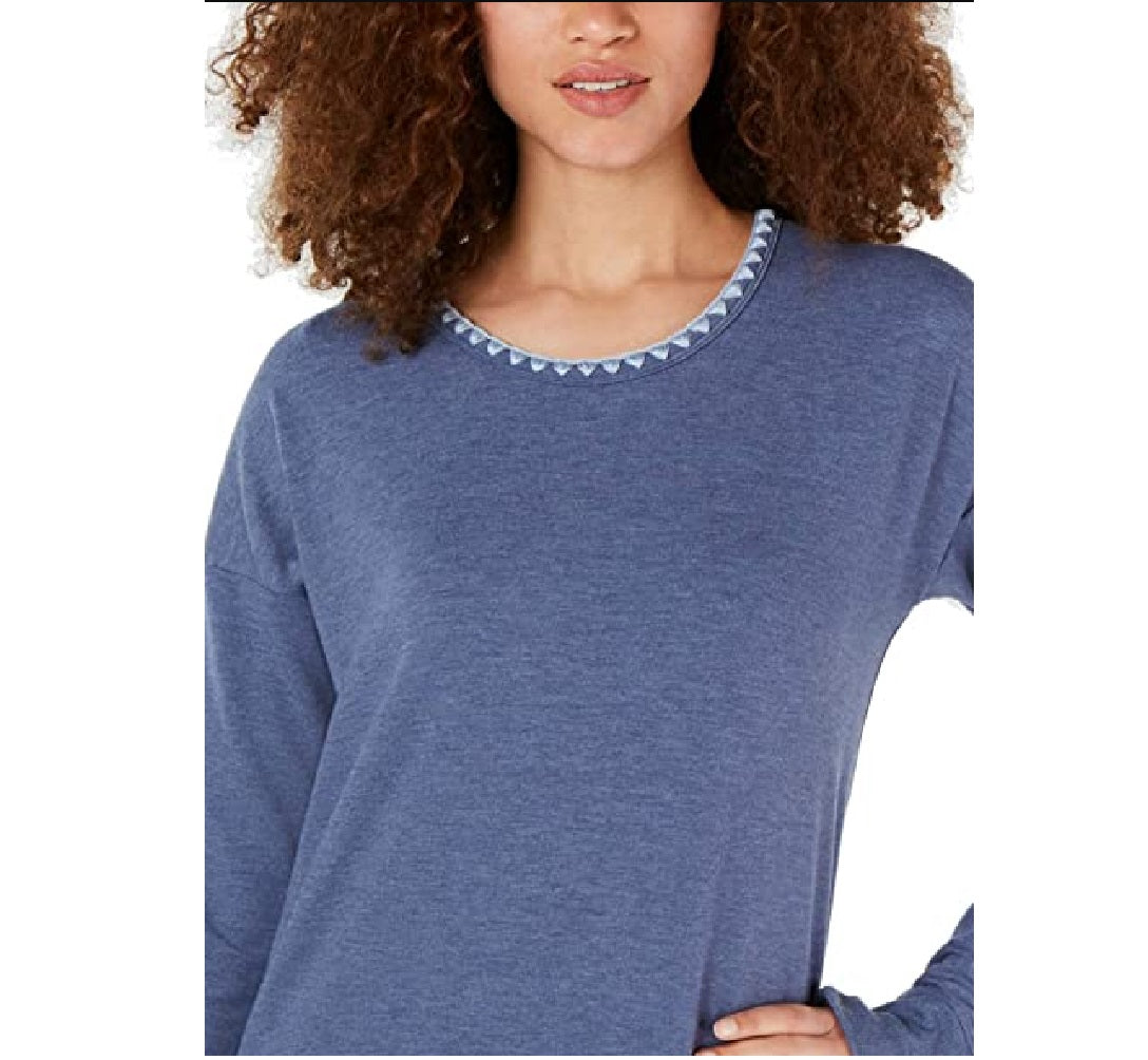 Blusa de ioga fitness feminina Ideology, azul, tamanho M