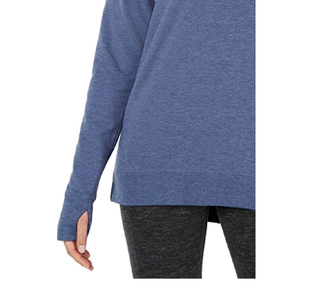Blusa de ioga fitness feminina Ideology, azul, tamanho M