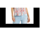 Blusa estampada feminina Style &amp; Co, branca, tamanho XS