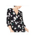 Vestido longo envelope feminino Bar III com babados e flores simples, tamanho extrapequeno