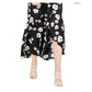 Vestido longo envelope feminino Bar III com babados e flores simples, tamanho extrapequeno
