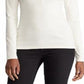 Camiseta feminina Ralph Lauren com decote em V e manga curta Henley, branca, tamanho P/P