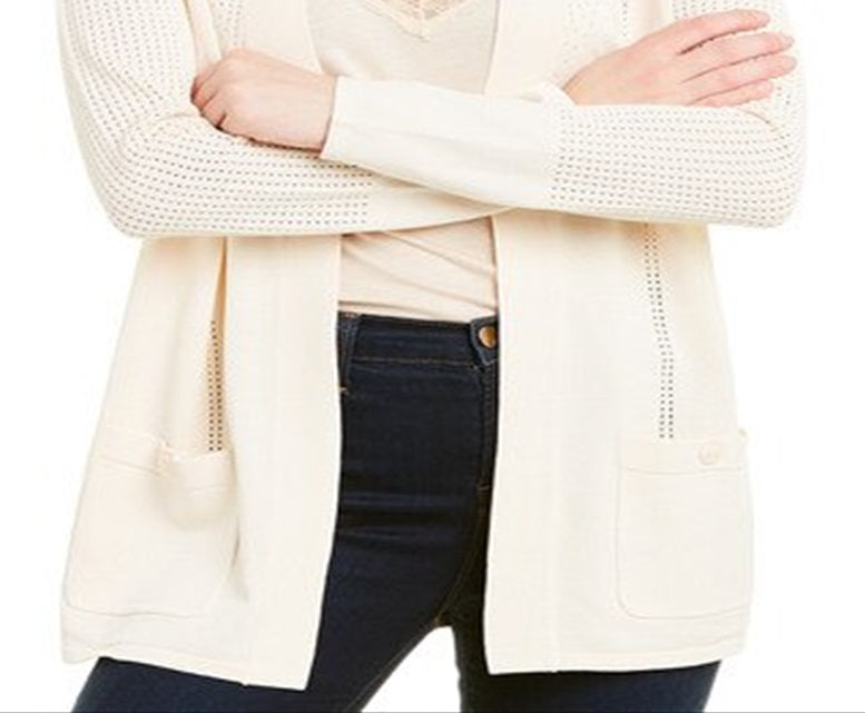 Cardigan Malibu Feminino Anne Klein Branco Tamanho 2XS