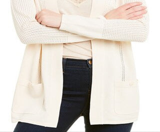 Cardigan Malibu Feminino Anne Klein Branco Tamanho 2XS