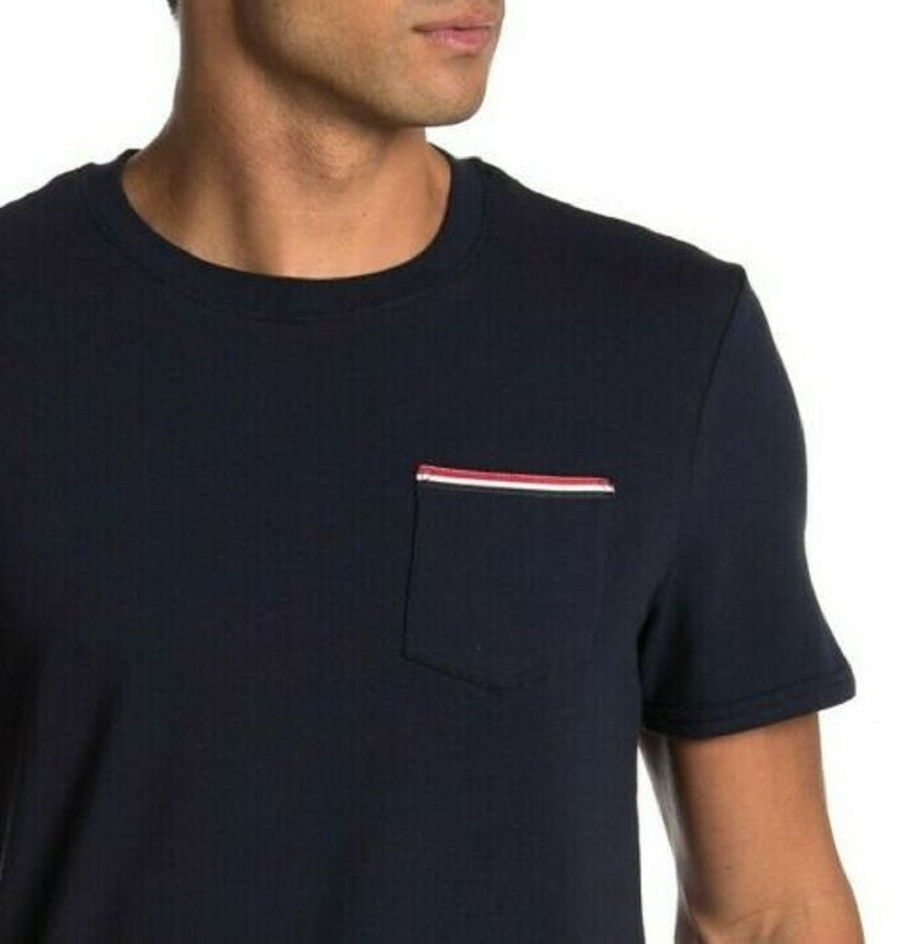 Camiseta Lacoste Masculina de Malha com Bolso Azul Tamanho P