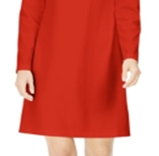 Vestido Calvin Klein Feminino Gola Mandarim Acima do Joelho Vermelho Tamanho 14