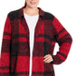 Casaco xadrez feminino Joseph vermelho tamanho 1X
