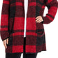Casaco xadrez feminino Joseph vermelho tamanho 1X