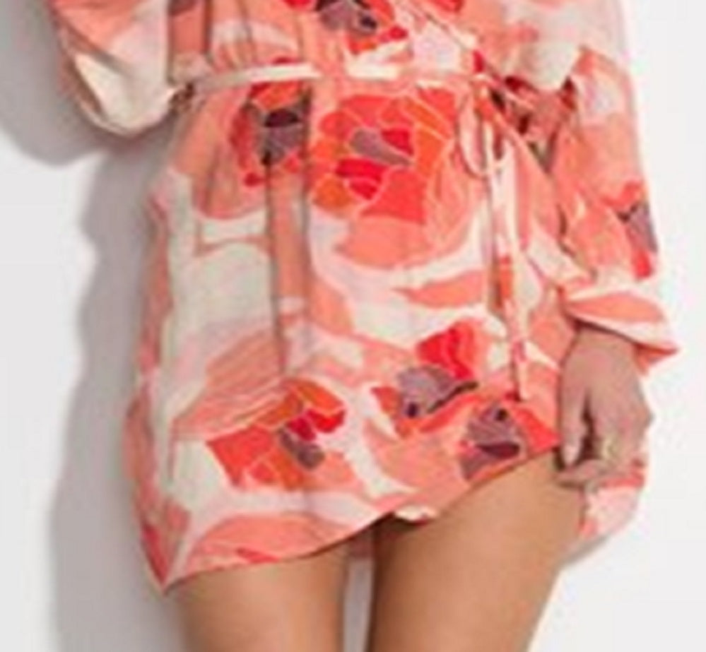 Vestido envelope com babados Billabong feminino rosa tamanho pequeno