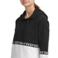 Moletom com capuz feminino DKNY Sport Colorblocked, preto, tamanho M