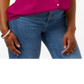 Camisa utilitária feminina Charter Club Petite com decote dividido, rosa, tamanho Petite XL