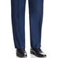 Calça de terno masculina Michael Kors texturizada lisa clássica azul tamanho 34x34