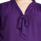 Ralph Lauren Plus Size Feminino Gola Alta Georgette Roxo Tamanho 2XL