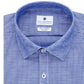 Camisa social masculina Ryan Seacrest Distinction Ultimate Slim Fit, sem passar a ferro, com estampa elástica, tamanho G, azul