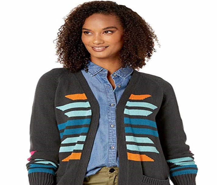Cardigan Pendleton Feminino Cactus Bloom Cinza Tamanho P