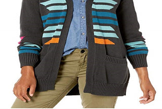 Cardigan Pendleton Feminino Cactus Bloom Cinza Tamanho P