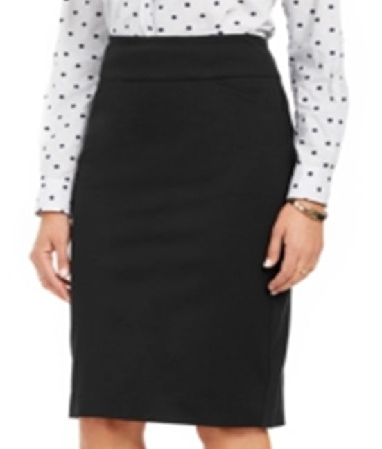 Saia lápis feminina Charter Club Ponte Knit preta tamanho 14