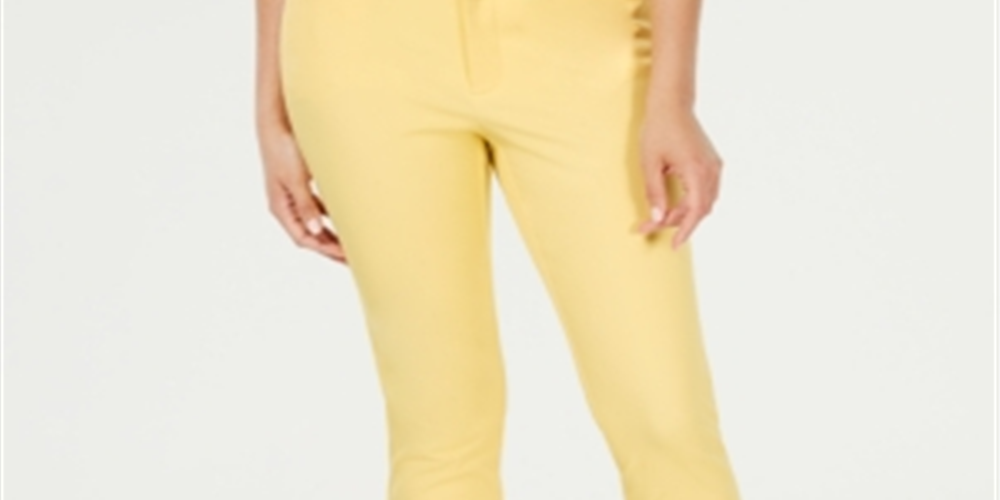 Calça curta Charter Club Newport Tummy-Control Citron Aura Yellow Tamanho 8