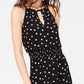 Vestido feminino sem mangas com estampa de lenço, preto, tamanho X-S