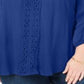 John Paul Richard Richard Plus Crochet Cut Top Feminino Azul Tamanho 1X