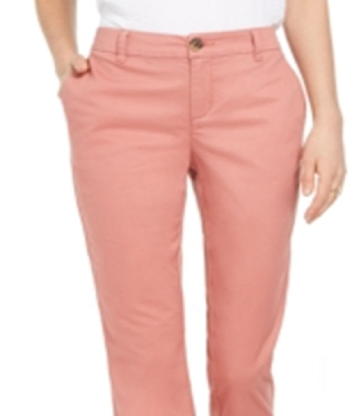 Calça Chino Bootcut Feminina Style &amp; Co Laranja Tamanho 10