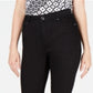 Calça jeans skinny cropped feminina INC International Concepts com detalhe de ilhós, preta, tamanho 12