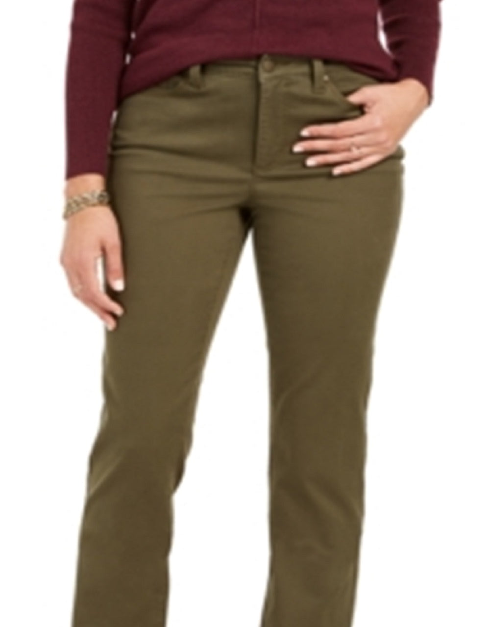 Calça feminina sólida Charter Club verde tamanho 12 pequena