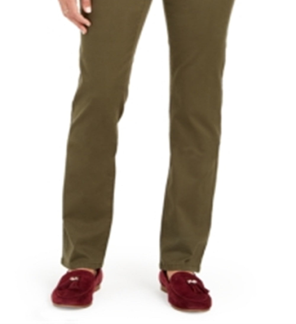 Calça feminina sólida Charter Club verde tamanho 12 pequena