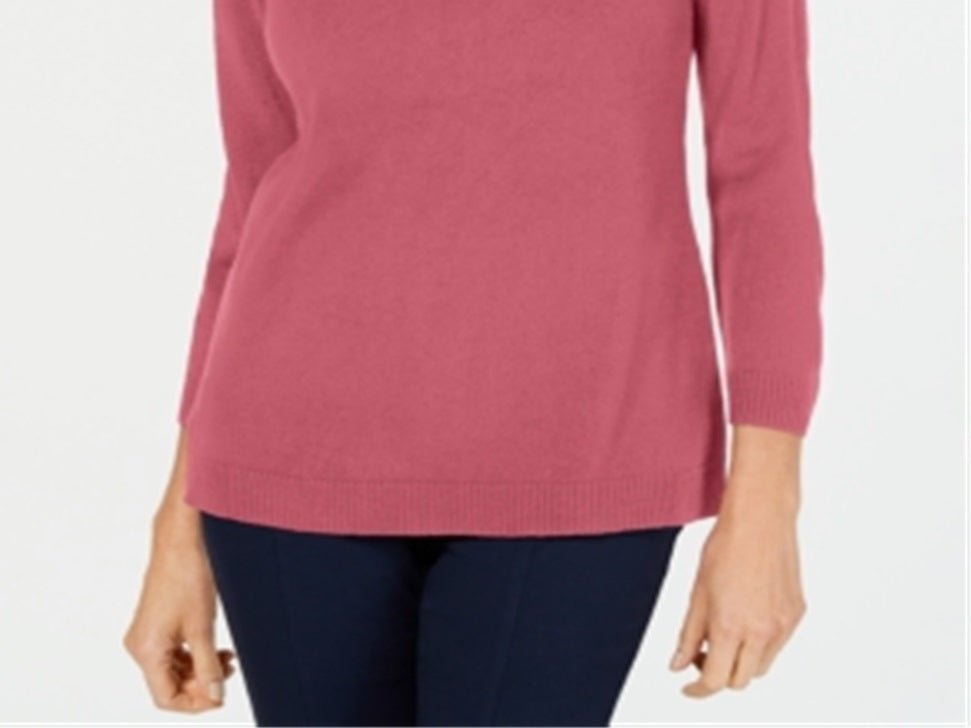 Karen Scott Suéter Feminino Gola V Rosa Tamanho Médio