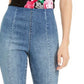 Calça jeans skinny cropped feminina INC International Concepts, cintura alta, azul, tamanho 10
