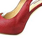 INC International Concepts Lucey Feminino Salto Plataforma Aberto em Couro Vermelho Tamanho 7,5