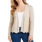 Cardigan Charter Club com abertura frontal marrom, tamanho GG